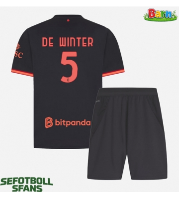 AC Milan Koni De Winter #5 Tredjeställ Barn 2026-27 Kortärmad (+ Korta byxor)